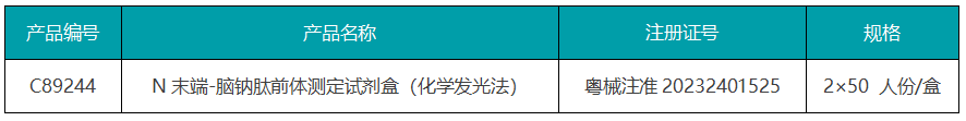 亚辉龙新品上市，N末端-脑钠肽前体测定试剂盒获得注册证